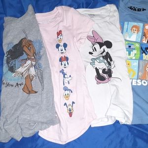Girls small Disney shirt 4pc lot